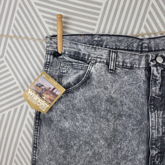 NEW VTG 80s 90s Mens Wrangler Jeans Lava Acid Wash 42x32 40x33 Deadstock Rugged - Picture 3 of 9